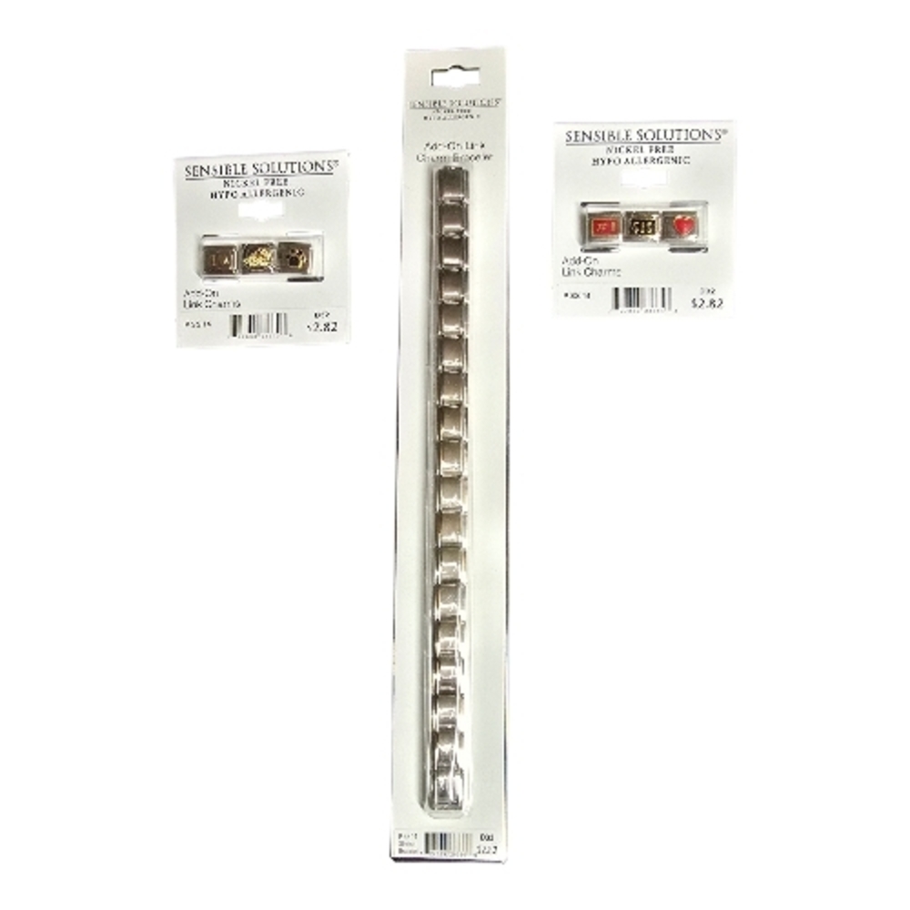 🐾 Sensible Solutions Add-On Link Charm Bracelet Nickel Free Hypoallergenic NWT